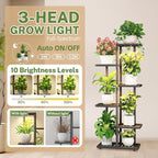 iDavosic.ly Plant Stand with Grow Light Indoor Outdoor, 5-Tier Tall Metal - Image 4