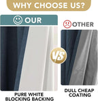 H.VERSAILTEX Linen Blackout Curtains 45 Inches Long 100% Absolutely Blackout - Image 3