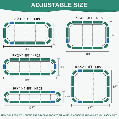 5 in 1Galvanized Raised Garden Bed - Image 2