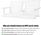 Poly Lumber 2-Seat Porch Swing, HIPS 4.5-Feet Bench Swing - Image 3