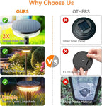 LETMY Solar Pathway Lights Outdoor, 2 Pack 2X Brighter Solar Lights Outdoor - Image 3