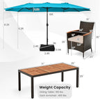 Tangkula 11 Piece Rattan Outdoor Dining Set - Image 6