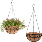 2 Pack 12 inch Metal Hanging Baskets by Dovesail