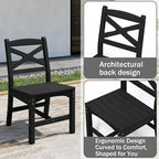 Outdoor Dining Set, HDPE 9-Piece Patio Table and Chairs Set, All-Weather - Image 4
