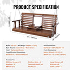 VEVOR Wooden Porch Swing 5 ft, Patio Bench Swing - Image 7