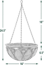 Arcadia CB02 Emerald Series Round Hanging Basket Planters - Image 4