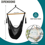 JoyView Hammock Chair with Spreader Bar Caribbean Hammock Swing Chair 300 LBS - Image 4