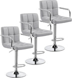 Yaheetech Bar Stools Set of 3, PU Leather Adjustable Barstools by Yaheetech