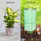 17.7" H Plant Support Stake Cage, Round Plant Support Garden Flower Stakes - Image 3