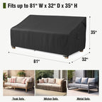 MR.COVER 3-Seater Outdoor Couch Cover Waterproof, Patio Furniture Cover - Image 2