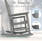 Oversized Rocking Chair Set of 4, Outdoor Rocking Chair - Image 5