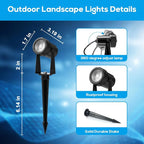 ZYAN Landscape Spotlights with Sensor, 5 Lighting Modes - Image 7