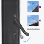 PURPLE LEAF 11.5' X 11.5' Telescopic Patio Umbrella Outdoor Cantilever Umbrella - Image 4