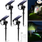 ALUSSO® Solar Landscape Spotlights 3CCT, Dimmable Solar Spot Lights Outdoor by ALUSSO
