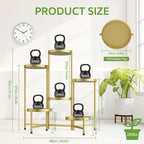 iDavosic.ly 6 Tier Large Plant Stand Indoor, 10 Inch Wide Tall Corner Metal - Image 4