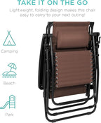 Best Choice Products Folding Zero Gravity Outdoor Recliner Patio Lounge Chair - Image 8