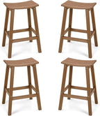 Weatherproof Bar Stools Set of 4, Saddle Seat, Bar Height Stools by LAHAAP
