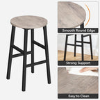 Bar Stools, 24.4 Inch Kitchen Breakfast Bar Chairs, Industrial Bar Stools - Image 5