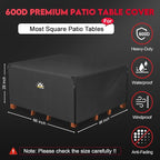 Zettum Patio Furniture Cover Square - Image 2