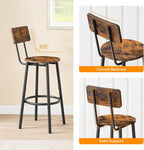 HOOBRO Bar Stools, 25.2" Bar Chairs - Image 7