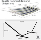 SUNCREAT Double Hammock, Extra Large Quilted Fabric Swing - Image 4