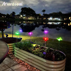 Anordsem Solar Garden Lights Outdoor: 3 Waterproof PVC Insect Stake Light Heads - Image 7