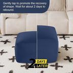 MeMoreCool Square Stuffed Pouf Ottoman Foot Rest, Floor Pouf Foot Stool - Image 7