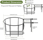 TQVAI 10 Inch Railing Planter - Image 3