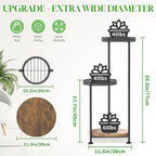 3 Tier Large Plant Stand Indoor Outdoor Clearance, Metal Flower Shelf Pot Holder - Image 2