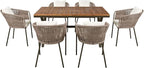 Merax 7 Pieces Patio Dining Table and Chairs, All-Weather Outdoor Furniture Set - Image 5