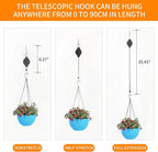 4PCS Plant Pulley Retractable Pulley Plant Hanger Hanging Flower Basket Hook - Image 2