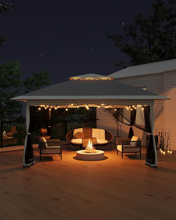 Canopy Tent 13x13 ft, Pop Up Gazebo One-Push Setup - Image 2