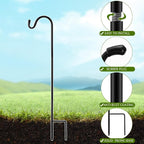 12 Pcs 24 Inch Shepherds Hook for Outdoor Adjustable Bird Feeder Pole Metal - Image 3