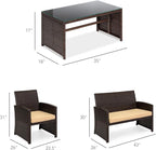 Best Choice Products 4-Piece Outdoor Wicker Patio Conversation Furniture Set - Image 7