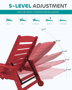 SERWALL Patio Chaise Lounge Chair Set of 2, Poly Lounge Chair - Image 4