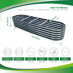 Gardmax Galvanized Raised Garden Bed, Lightweight Planter Boxes Outdoor - Image 4