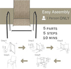 AECOJOY 5 Piece Patio Table and Chair Set - Image 9
