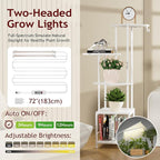 Plant Stand Indoor with Grow Light, 5-Tiered Tall Plant Stand Indoor, Metal - Image 3