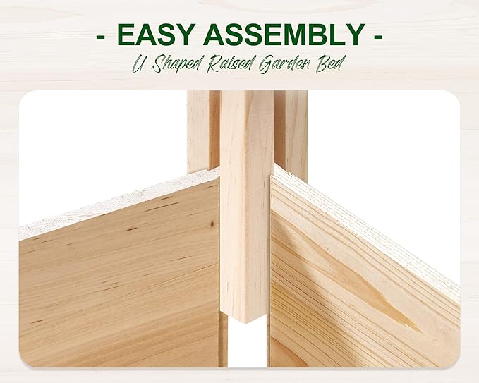 AMERLIFE U-Shaped Raised Garden Bed, 7.5Wx15Dx1.6H Free Combination Outdoor - Image 5