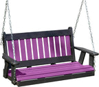 Poly Lumber Wood 4FT Mission Porch Swing Amish Craftsmandship Made in USA HDPE by Unknown
