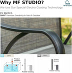 MFSTUDIO Outdoor Bar Stools Set of 4, Swivel Bar Height Patio Chairs Outdoor - Image 5