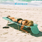 Ostrich 4-Position Outdoor Chaise Lounge w/Face Cushion & Arm Holes, Teal - Image 8