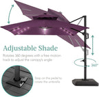 Best Choice Products 10x10ft Cantilever Patio Umbrella w/Base Included - Image 4