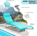 Giantex Chaise Lounge Chair for Outside, Pool Folding Reclining Beach Chair - Image 7