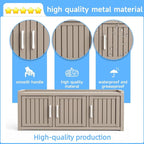 3 Doors Shoe Bench, Waterproof & UV-Resistant, Resin Shoe Cabinet Indoor & - Image 8