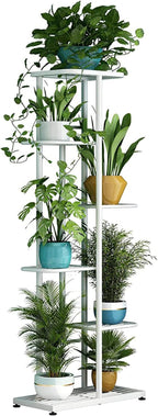LINZINAR Plant Stand Metal 6 Tier 7 Potted Multiple Flower Pot Holder Shelf by LINZINAR