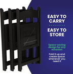 200 Black Resin Stackable Folding Chair - Image 6