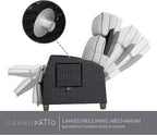Grand patio Outdoor Recliner Chair Patio 150° Lay Flat Recliner - Image 3