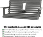 Poly Lumber 2-Seat Porch Swing, HIPS 4.5-Feet Bench Swing - Image 3