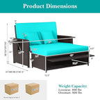 RELAX4LIFE Wicker Patio Outdoor Daybed - Image 2